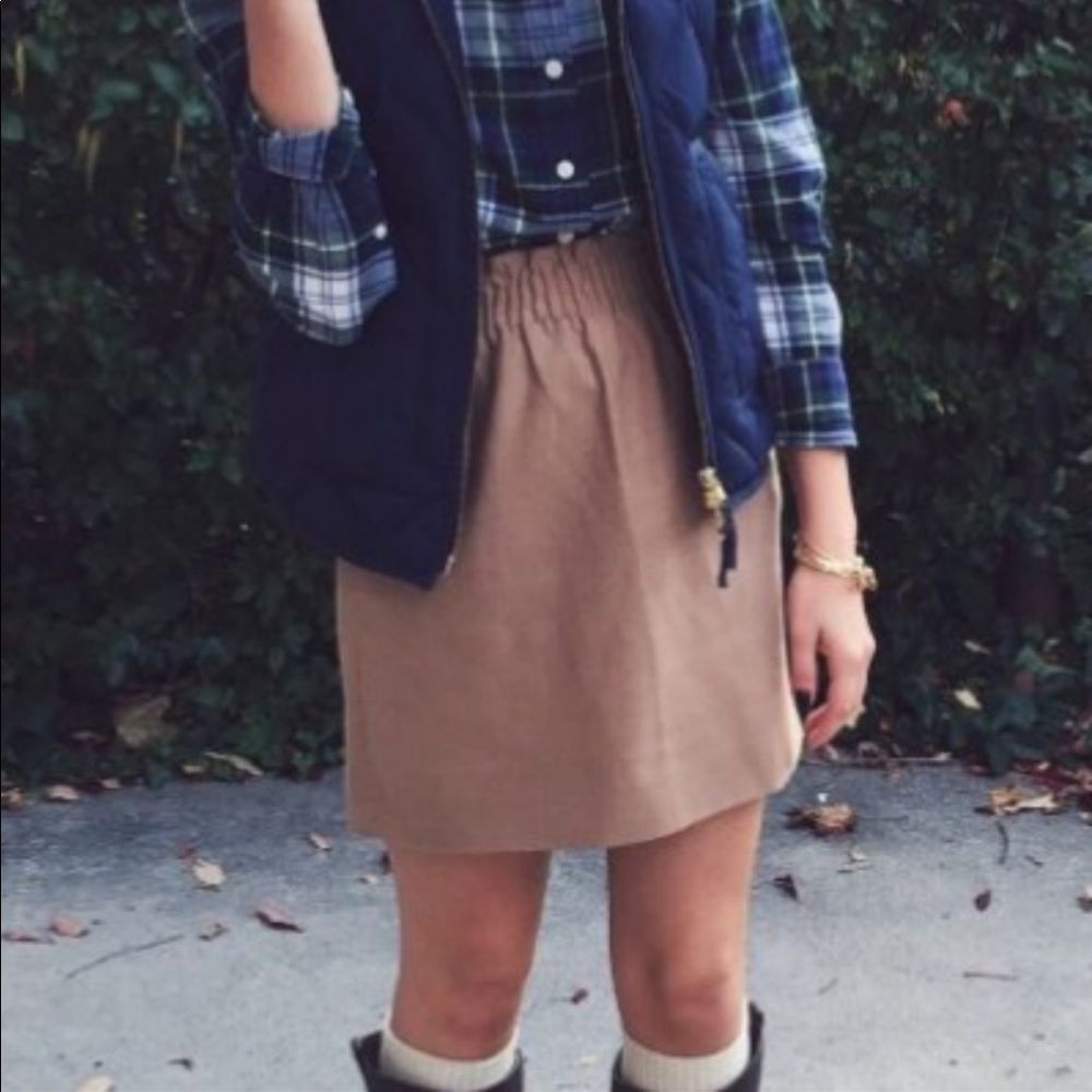 J.Crew Camel Tan Wool Blend Sidewalk Skirt 2